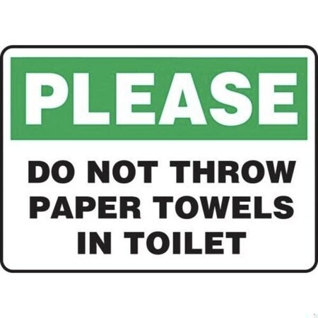 Accuform SAFETY SIGN PLEASE DO NOT THROW MHSK969VP MHSK969VP